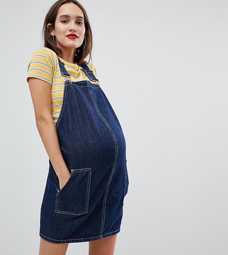 New Look Maternity Pinafore Dress - Blue