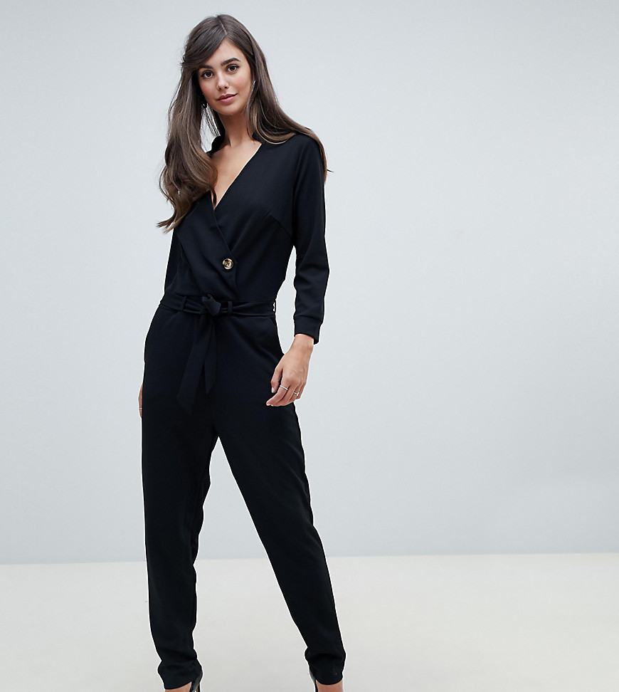 Y.A.S Tall Homi wrap front jumpsuit