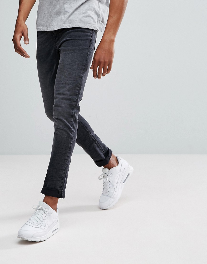 New Look Skinny Fit Jeans In Washed Black