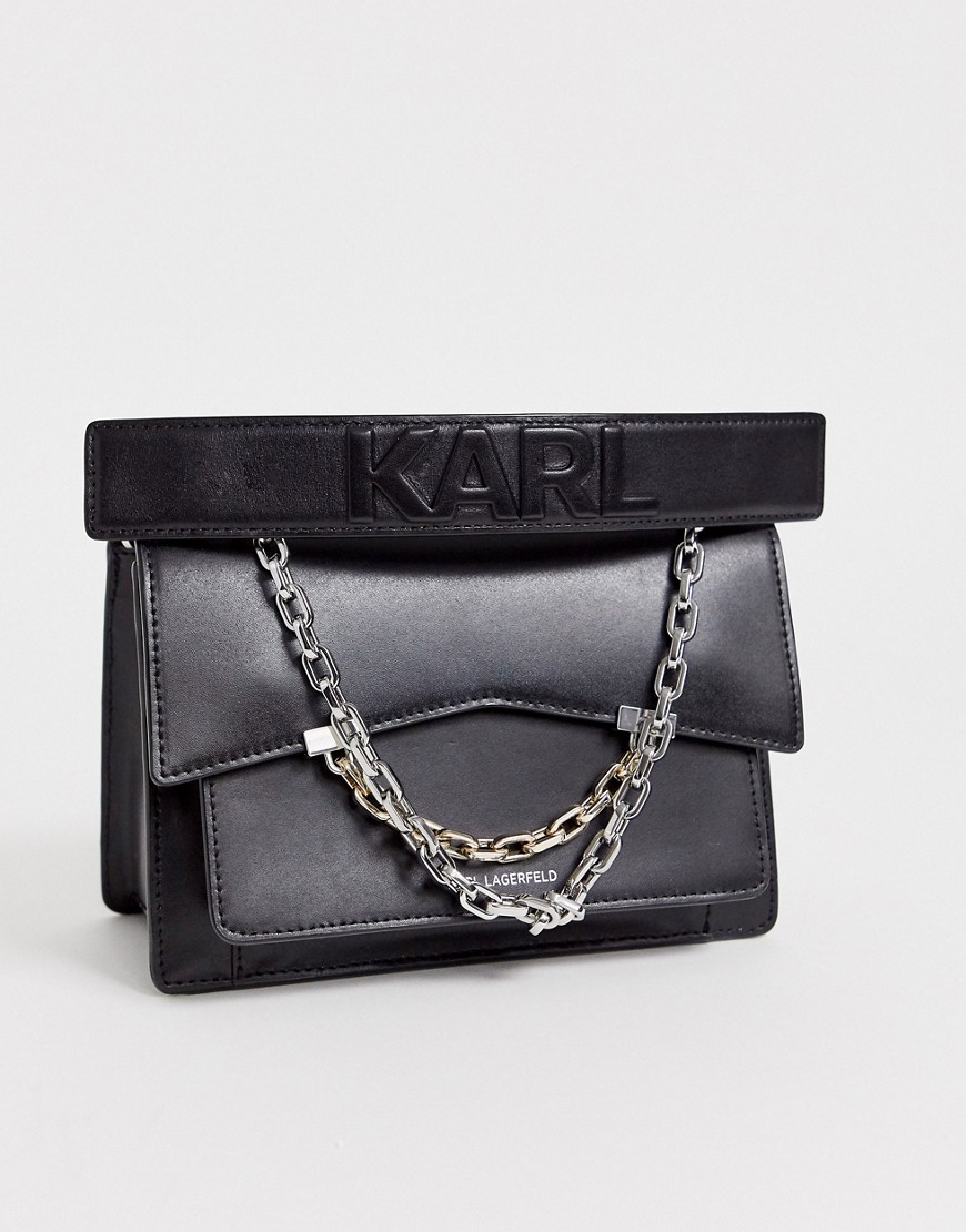 Karl Lagerfeld seven leather shoulder bag