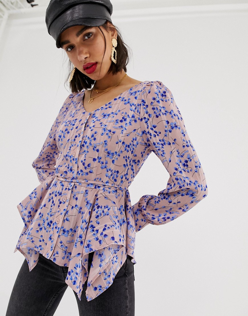 Lost Ink blouse in romantic floral print