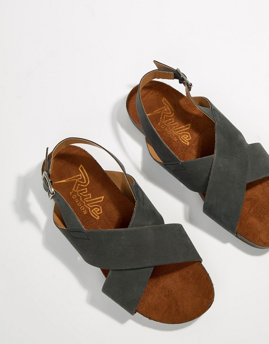 Rule London Leather Flat Sandals