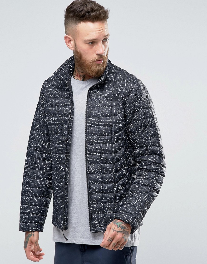 The North Face Thermoball Jacket In Print - Black