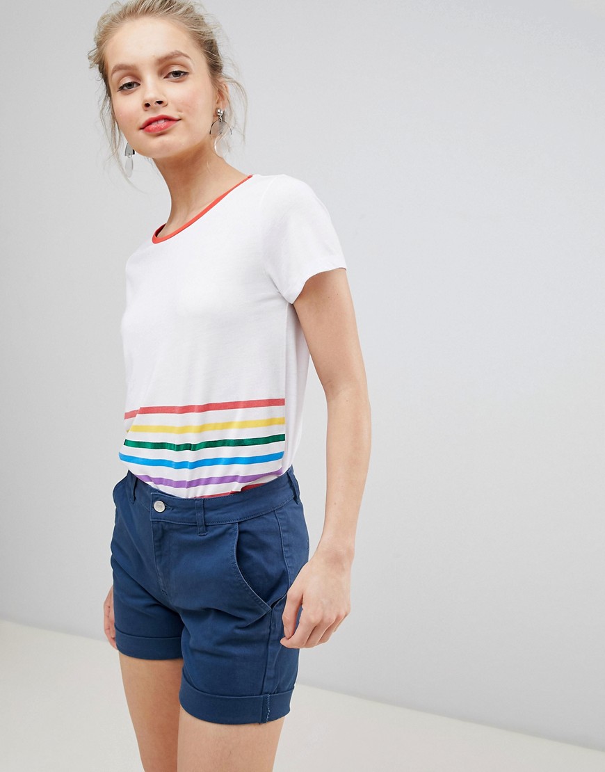 Nocozo T Shirt with Rainbow Foil Stripe Mix