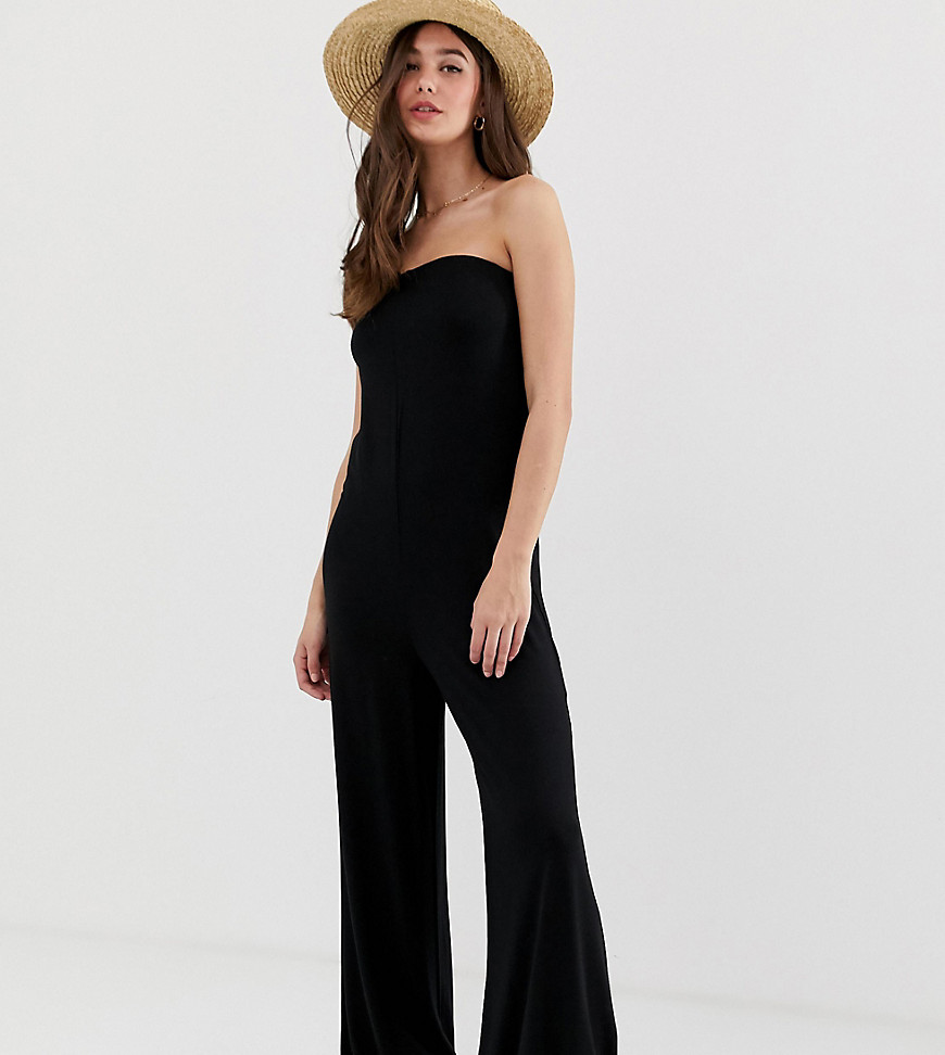 ASOS DESIGN Tall bandeau jumpsuit with wide leg