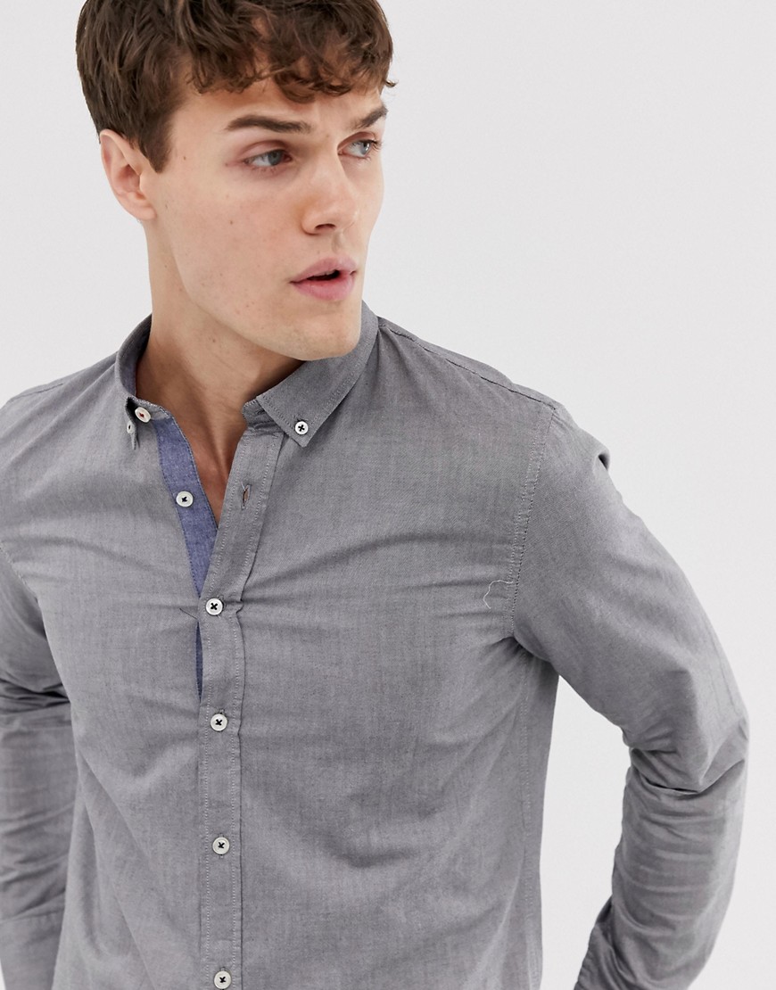 Pier One button down shirt in grey