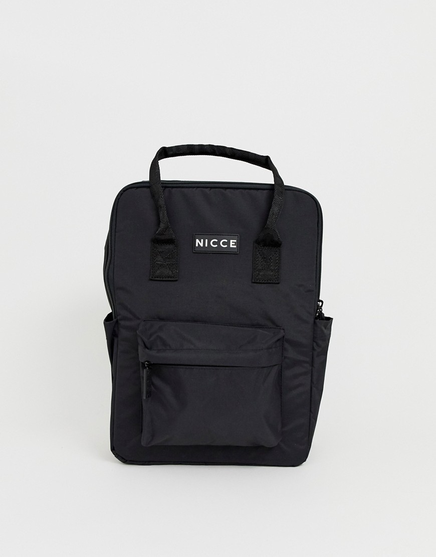 Nicce backpack in black with top handle