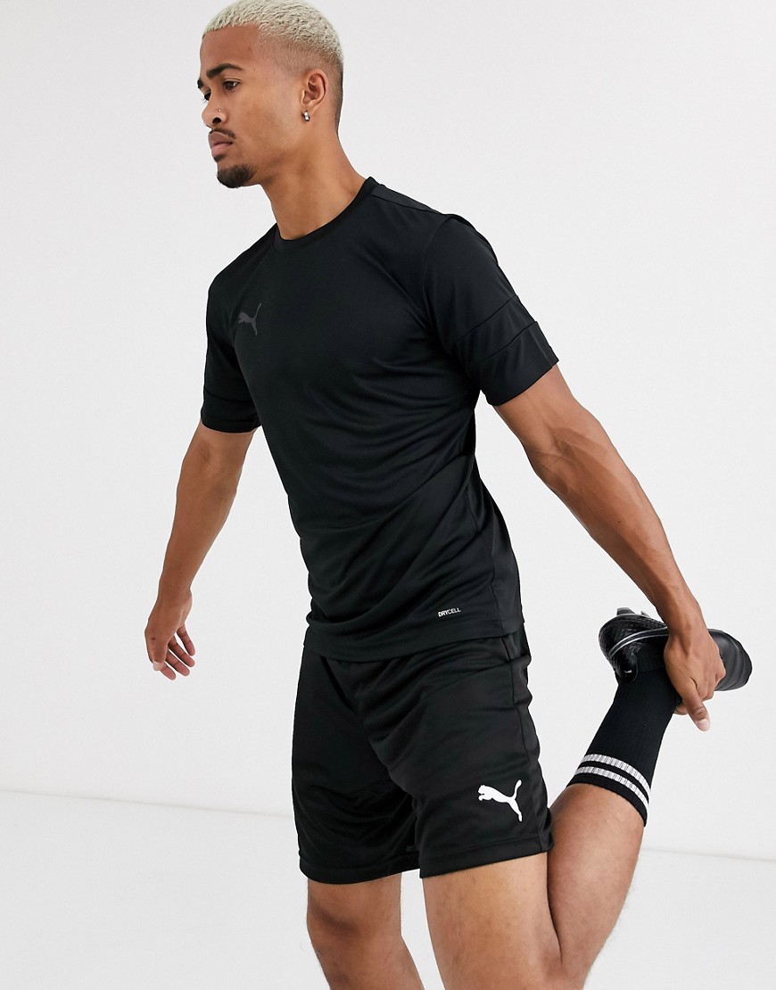 Puma Football short sleeve t-shirt in black exclusive to ASOS