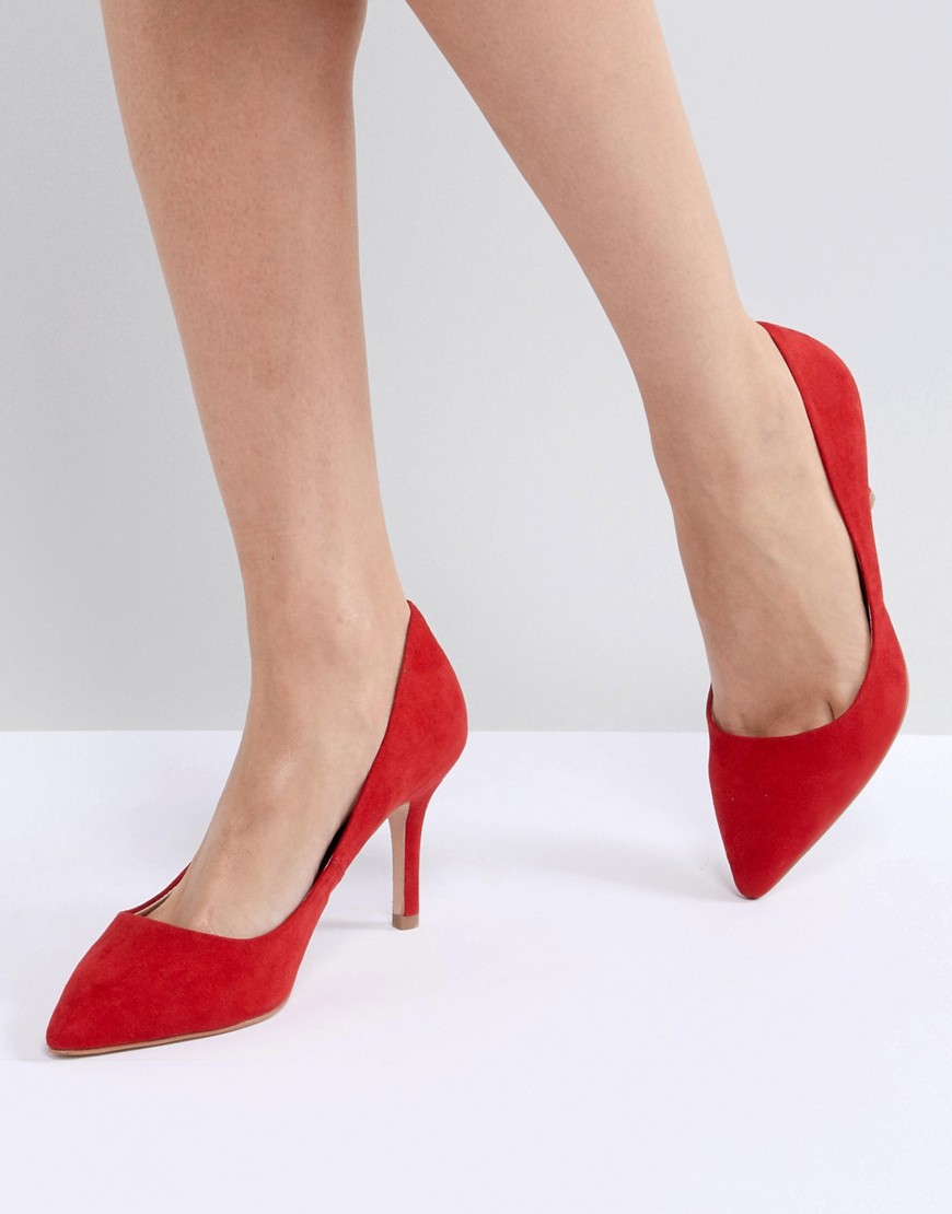Faith Chariot Pointed Heeled Shoes - Red