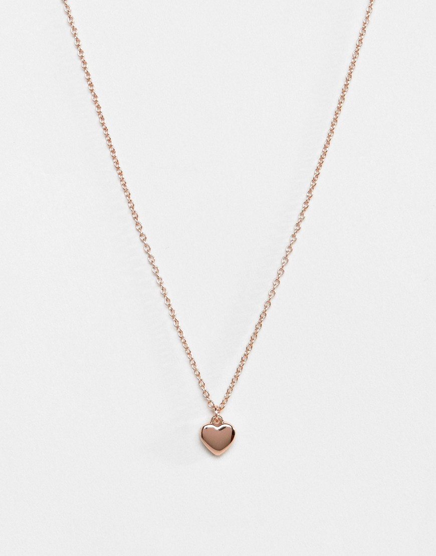 Ted Baker Hara tiny heart pendant necklace in rose gold