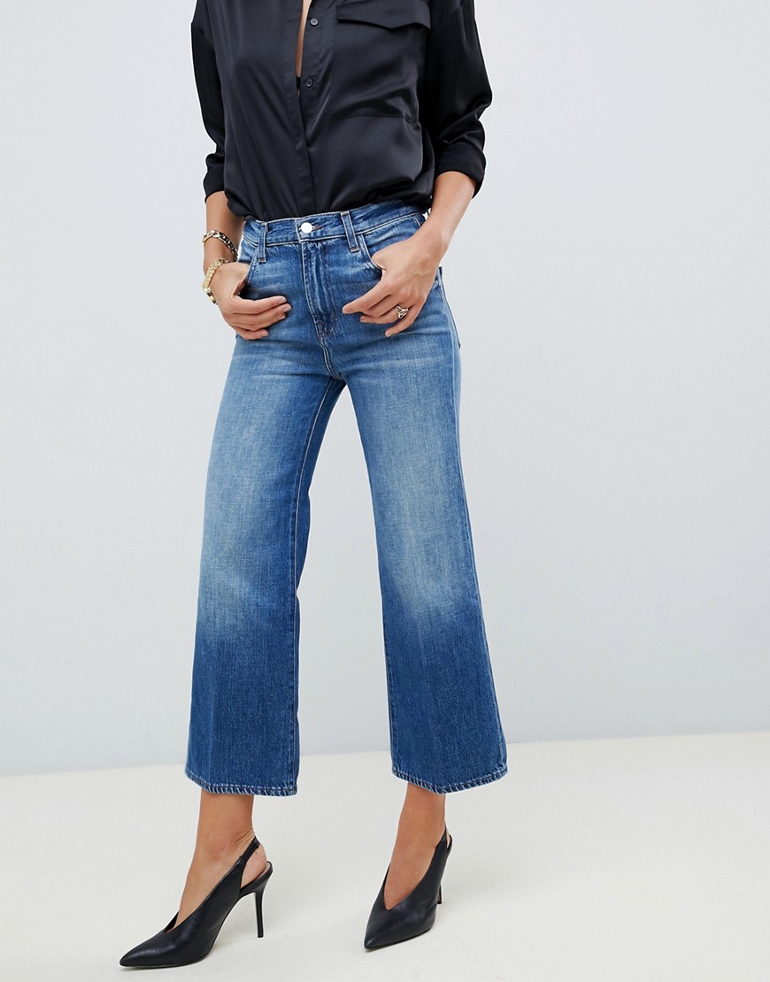 J Brand Joan high rise cropped wide leg jeans