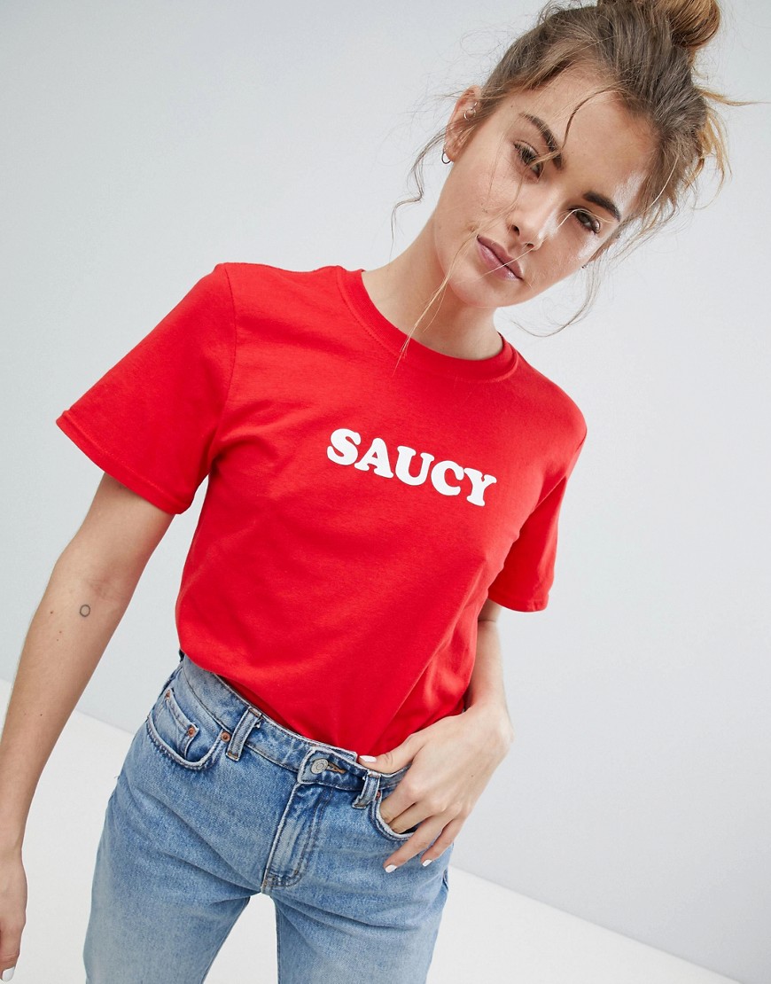 Adolescent Clothing Saucy T Shirt - Red/white