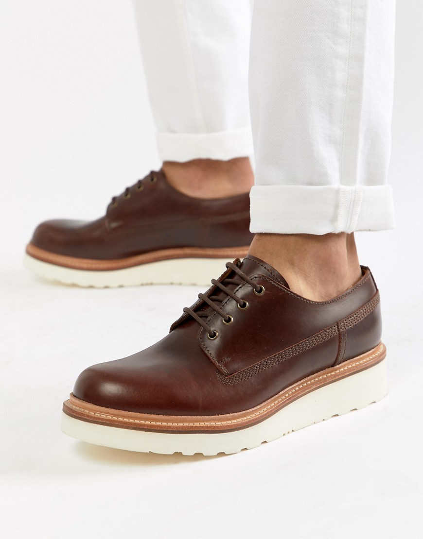 Grenson Augustin lace up shoes in brown leather - Brown