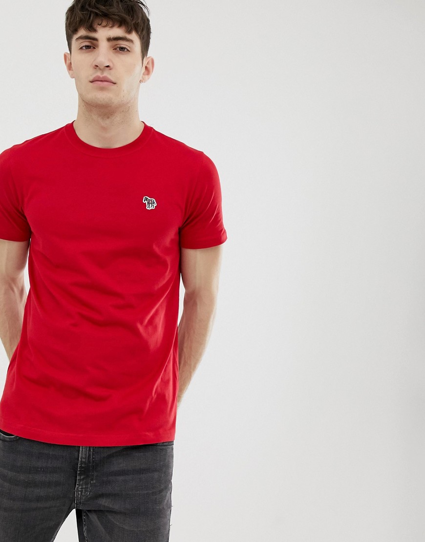 PS Paul Smith slim fit zebra logo t-shirt in red