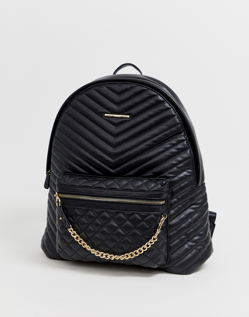 Aldo backpack with front pocket and zip chain