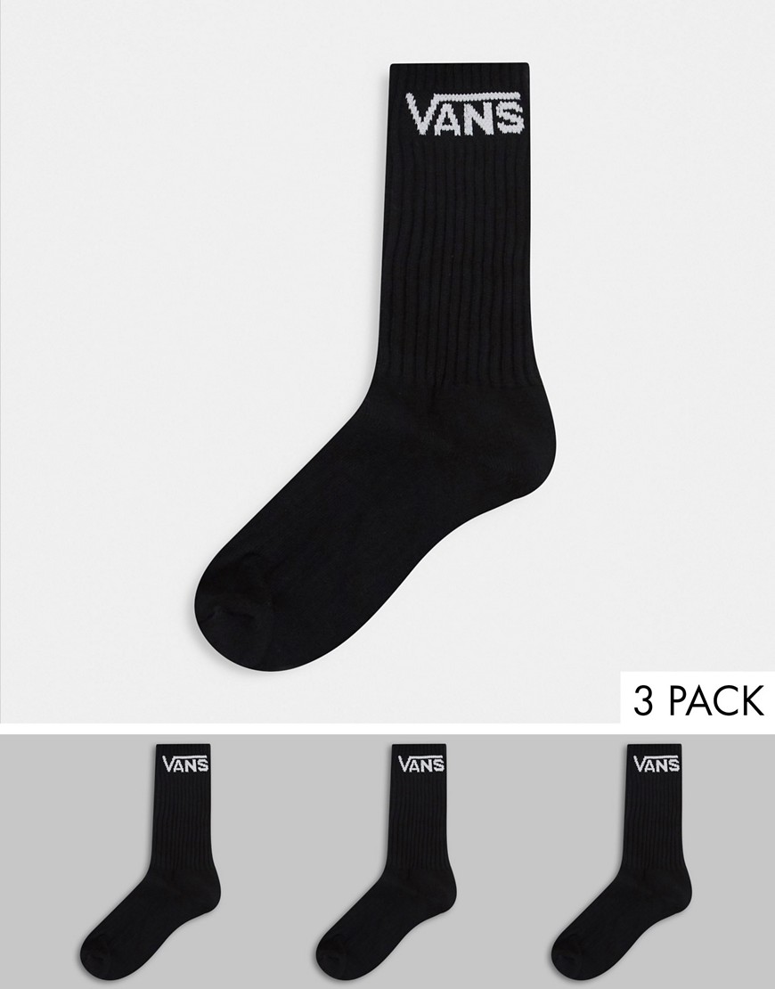 Vans Classic 3 pack socks in black