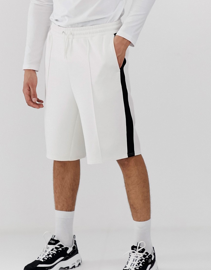 Weekday Day jersey shorts in white