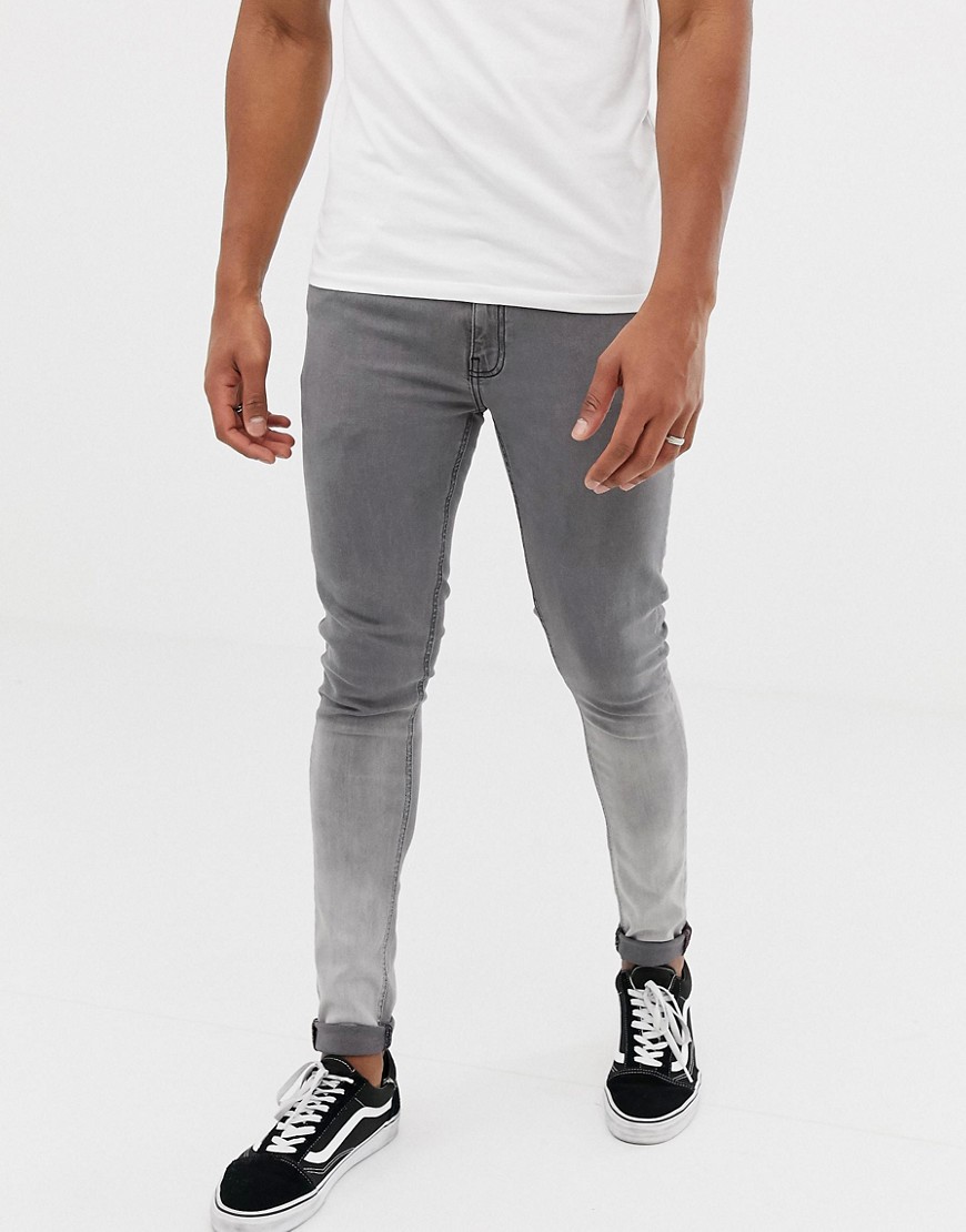 Ringspun skinny fit ombre jeans