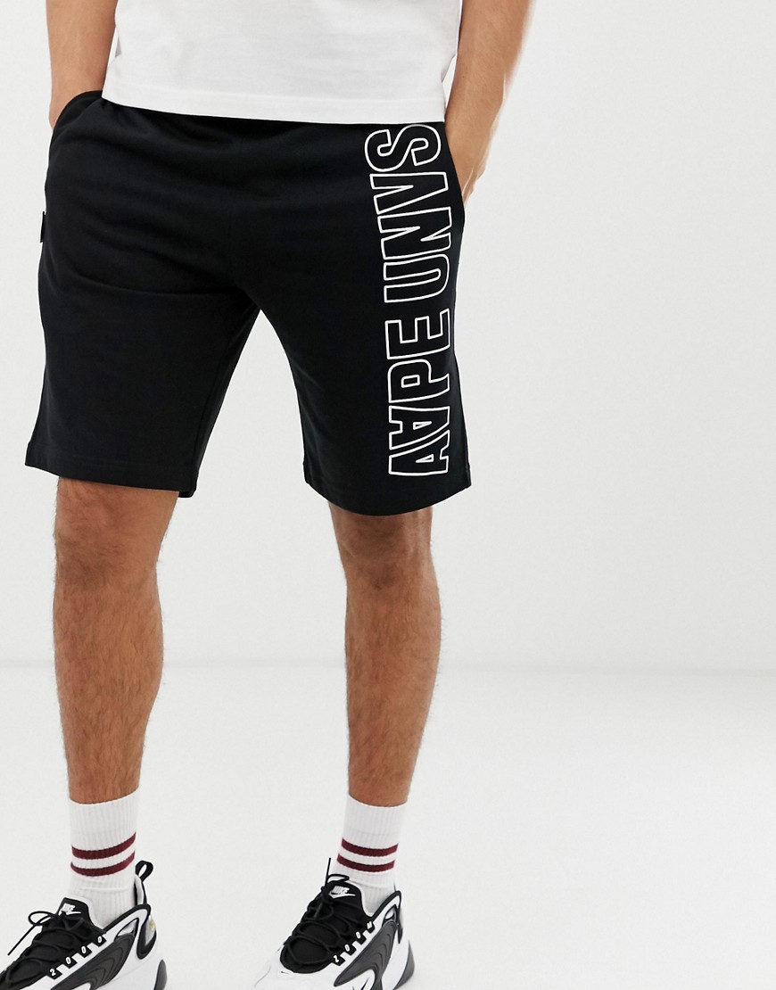 AAPE By A Bathing Ape shorts with logo print in black