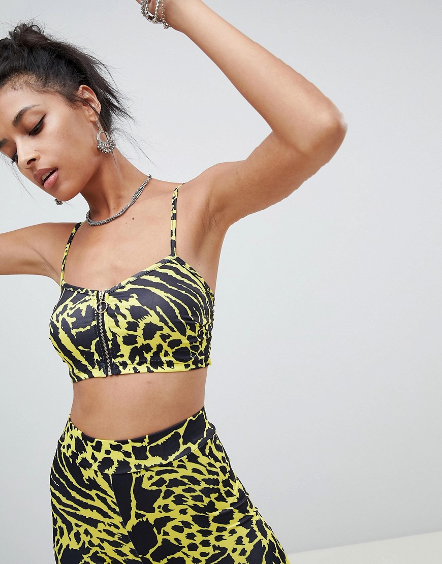 Elsie & Fred crop top with zip co-ord - Yellow