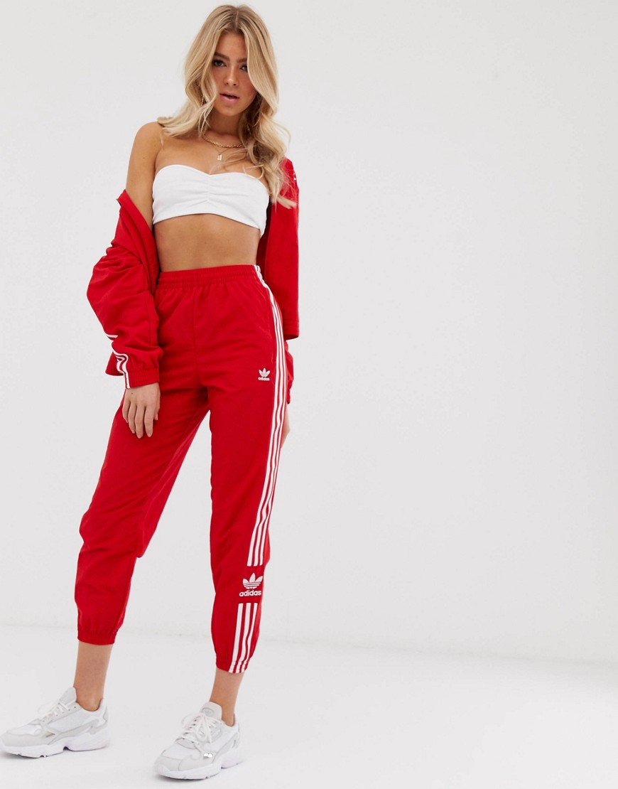 Bothersome Nature Street address Adidas Originals Adicolor Locked Up Logo Track Pants In Red | ModeSens