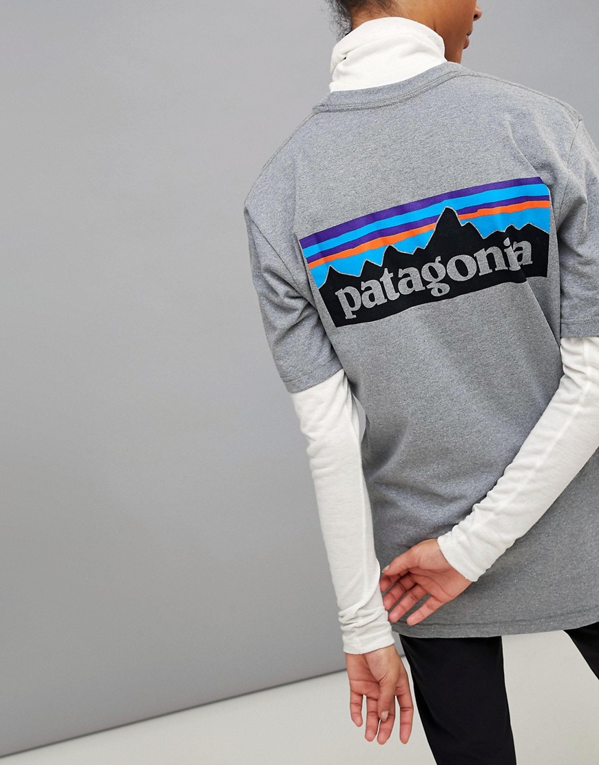 Patagonia P-6 Logo T-Shirt in Grey - Grey