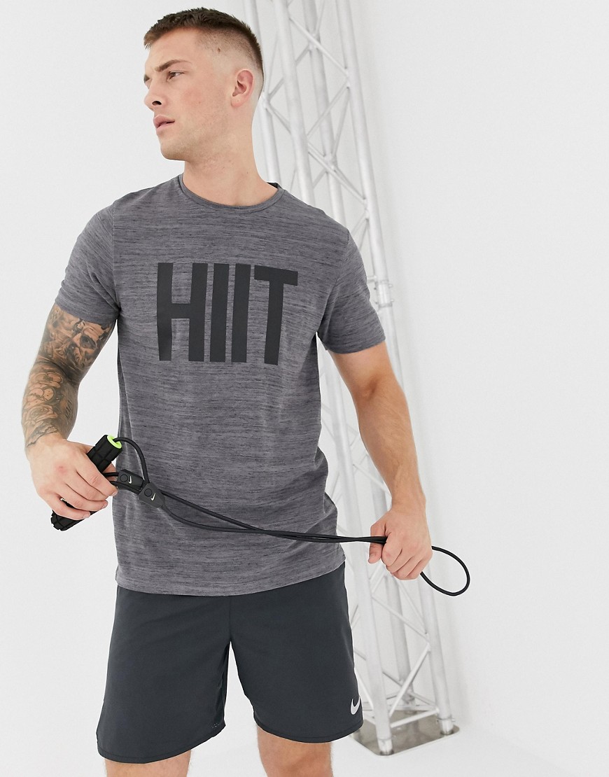HIIT t-shirt with logo in grey