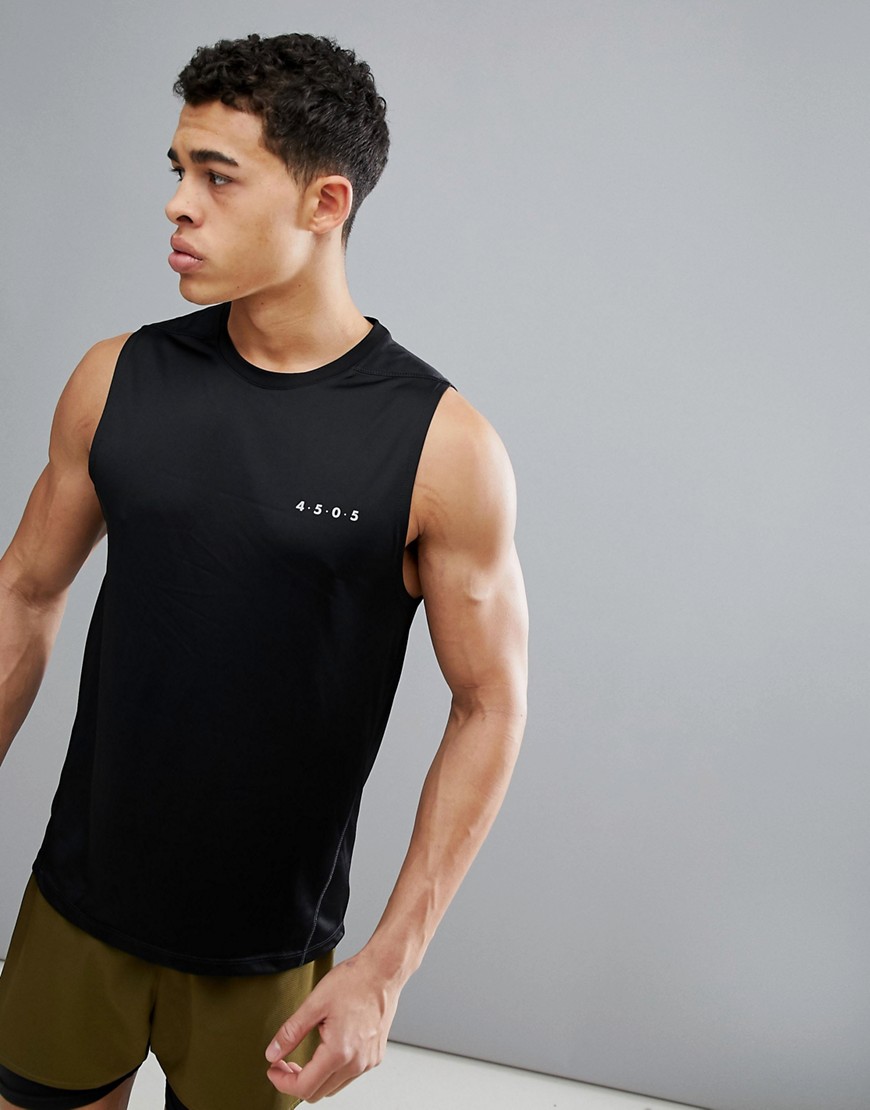 ASOS 4505 Sleeveless T-Shirt With Quick Dry In Black - Black