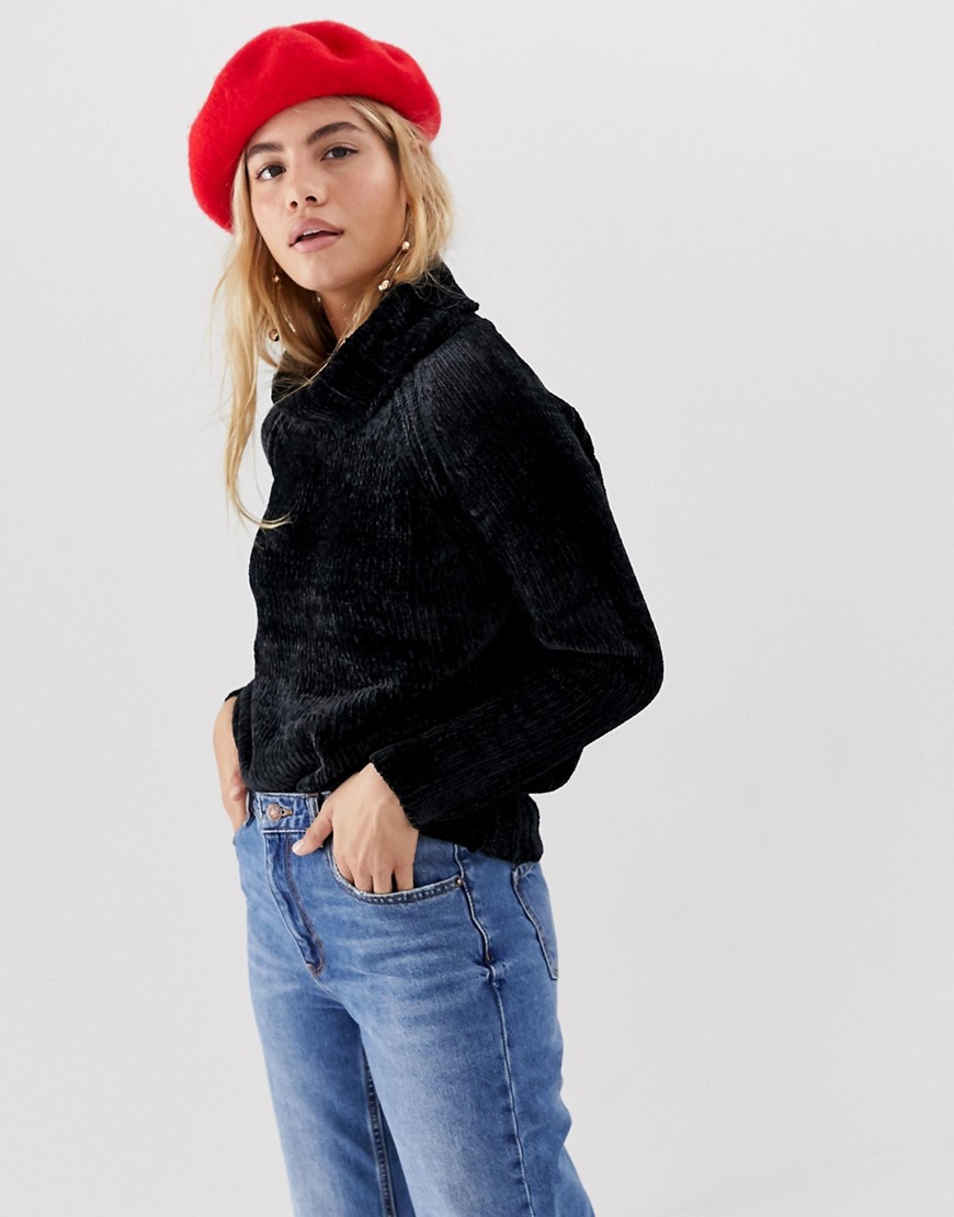 Only Dicte roll neck chenille soft jumper