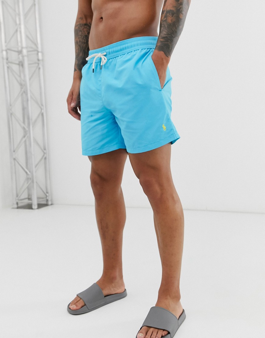 Polo Ralph Lauren Traveler swim shorts in light blue blue