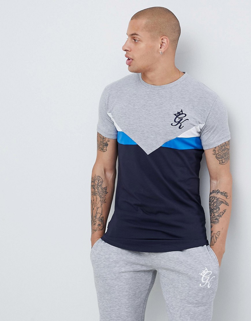 Gym King muscle t-shirt with navy chevron