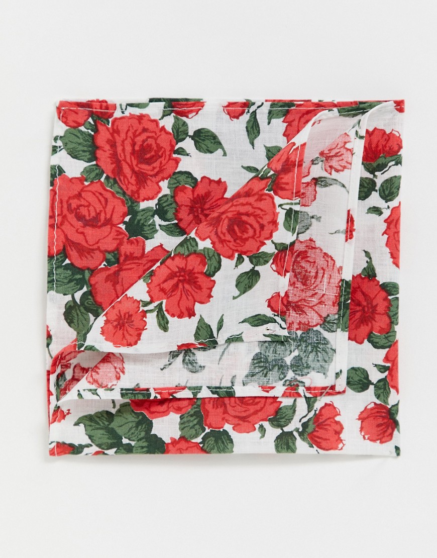 Gianni Feraud libery print carline rose pocket square