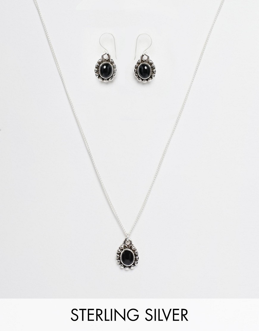 ASOS | ASOS Sterling Silver Necklace and Earring Set at ASOS