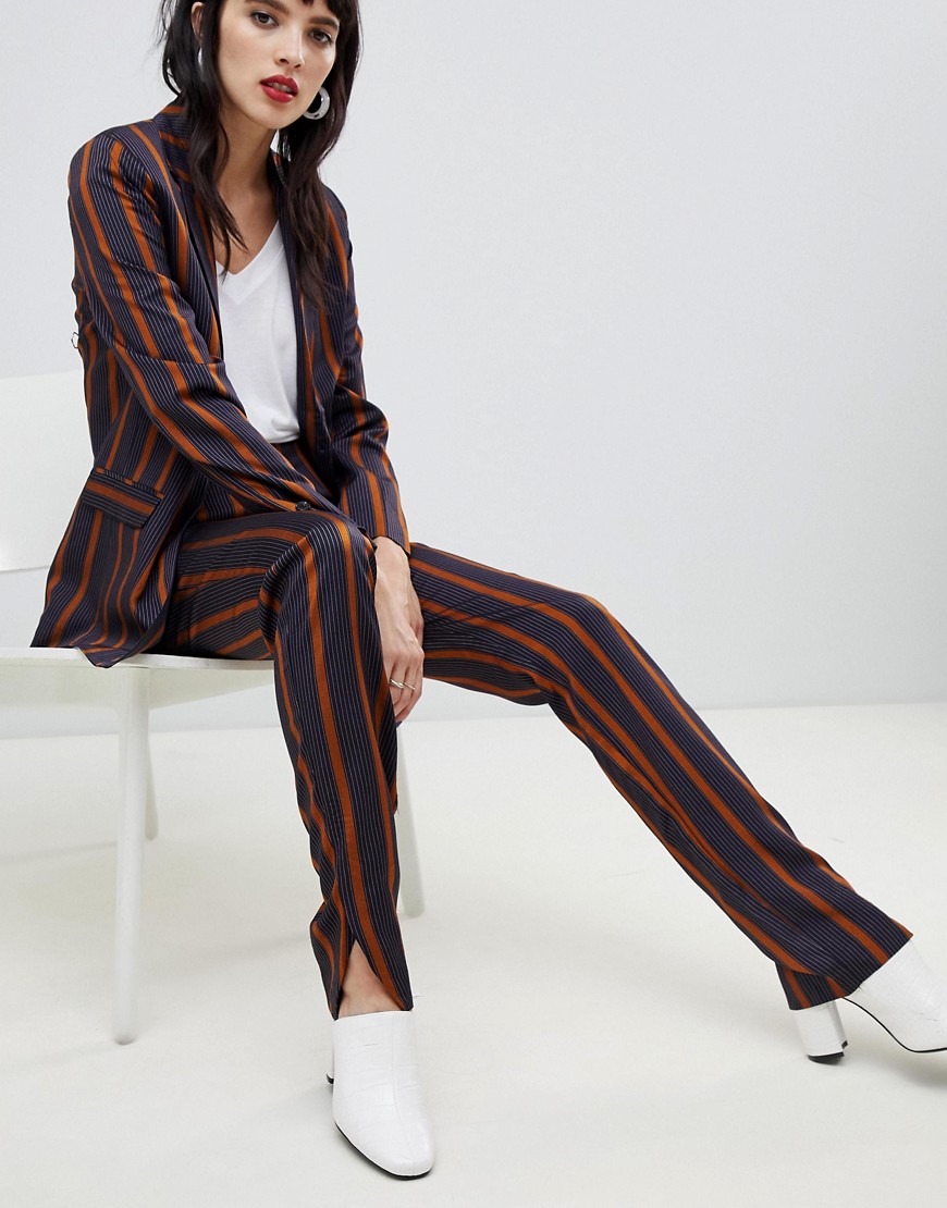 Custommade Striped Satin Trousers
