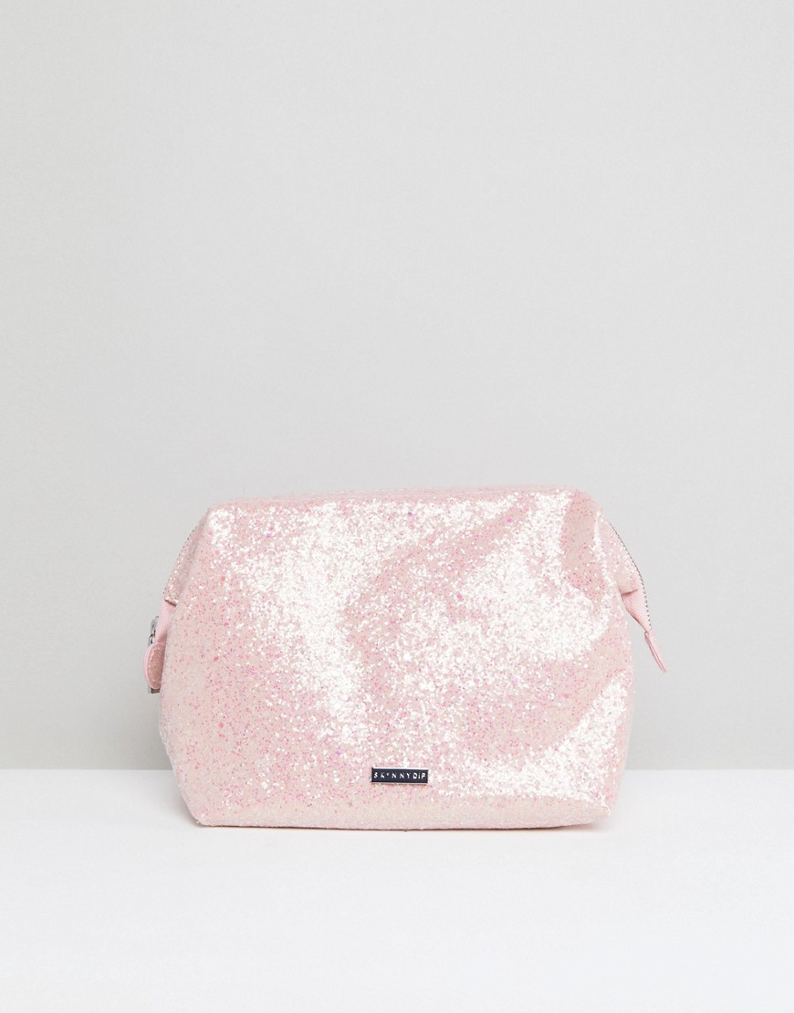 Skinnydip Pink Glitter Wash Bag - Pink