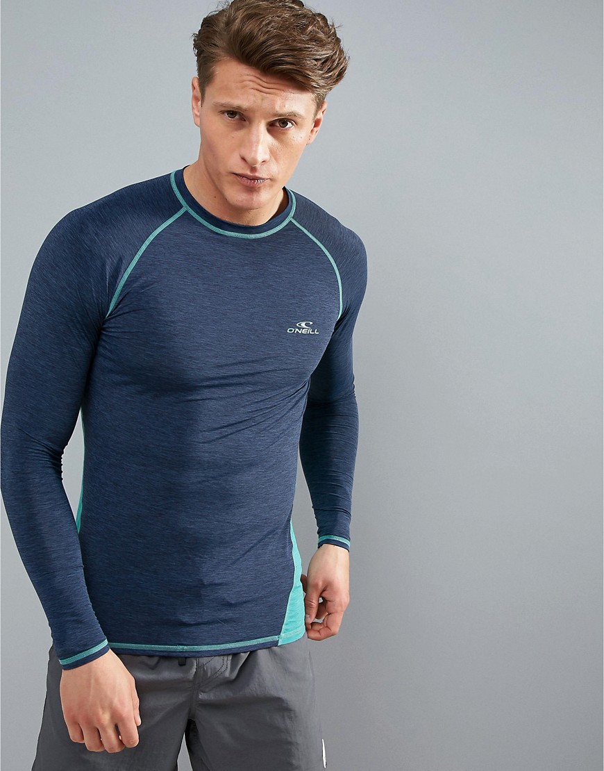 O'Neill Active Slim Fit Long Sleeve T-Shirt in Blue - Ink blue
