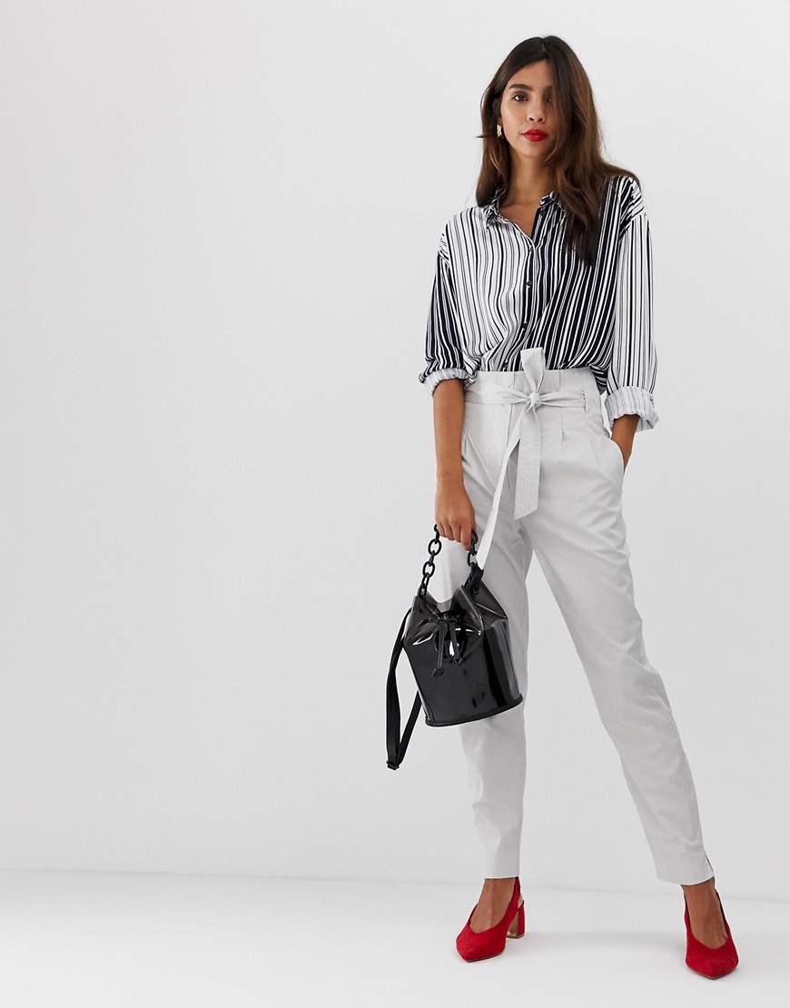 Y.A.S Pipa belted tie waist peg trousers