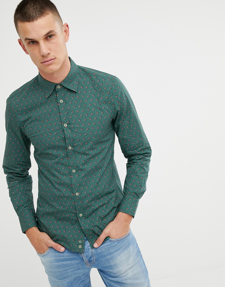 United Colors Of Benetton slim fit shirt with printed floral