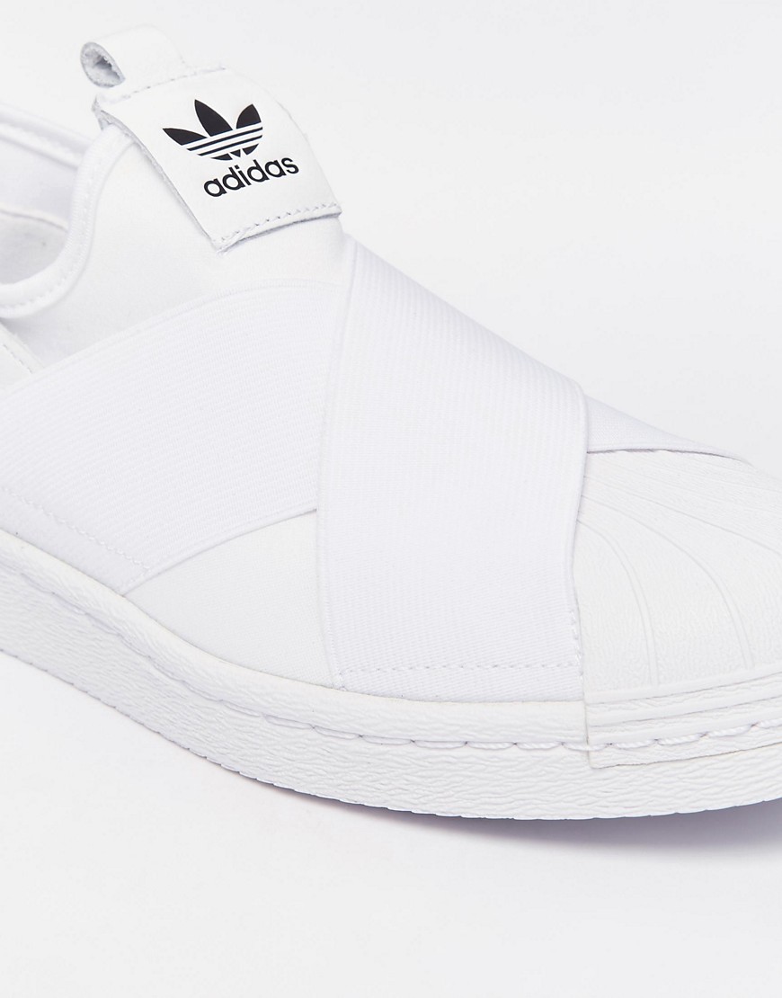 Adidas | adidas Originals Superstar Slip On White Trainers at ASOS