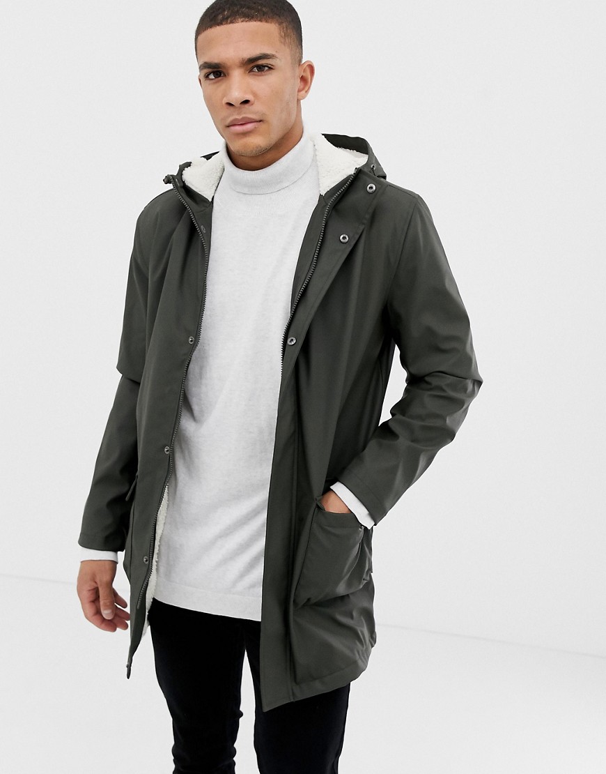 French Connection Fishtail Hooded Parka With Borg Lining