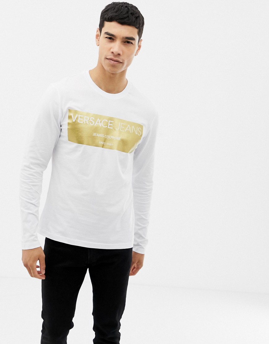 Versace Jeans long sleeve t-shirt with gold logo
