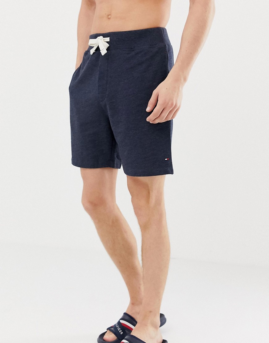 Tommy Hilfiger flag logo sweat shorts regular fit in navy marl