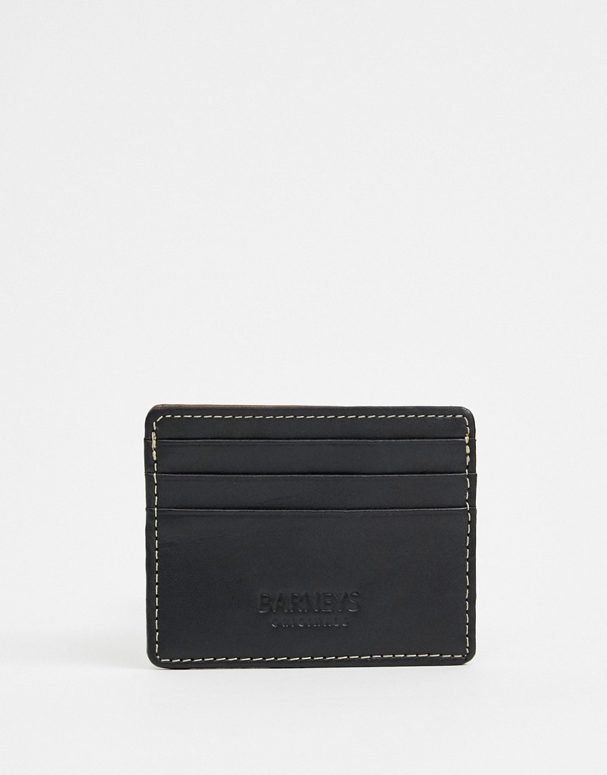 Barneys Original leather card holder in black