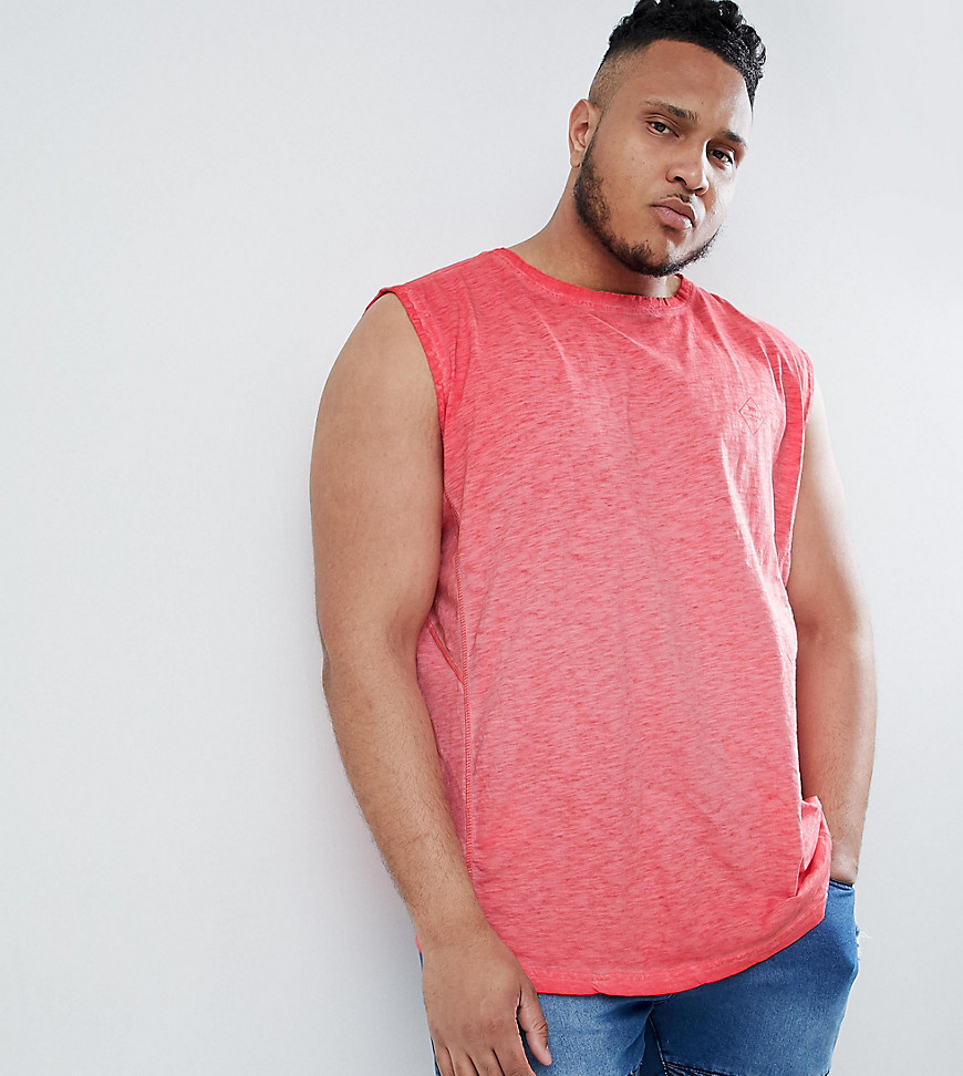 Replika Plus Size Vest In Washed Peach