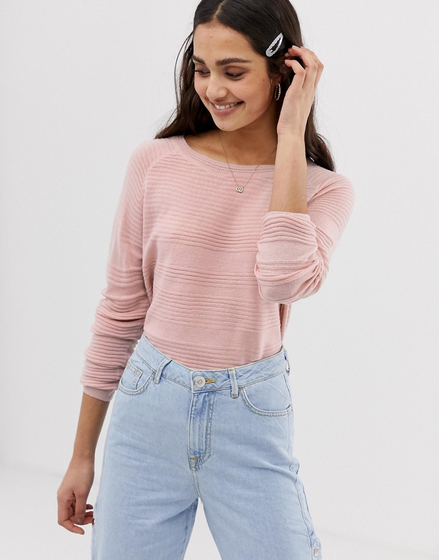Only Caviary strikethrough knit jumper