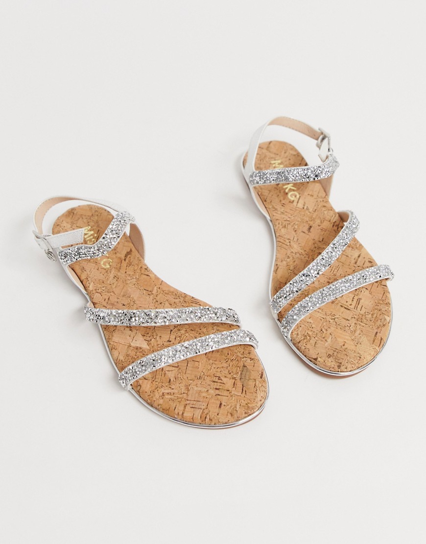 Miss KG asymmetric cork sandal