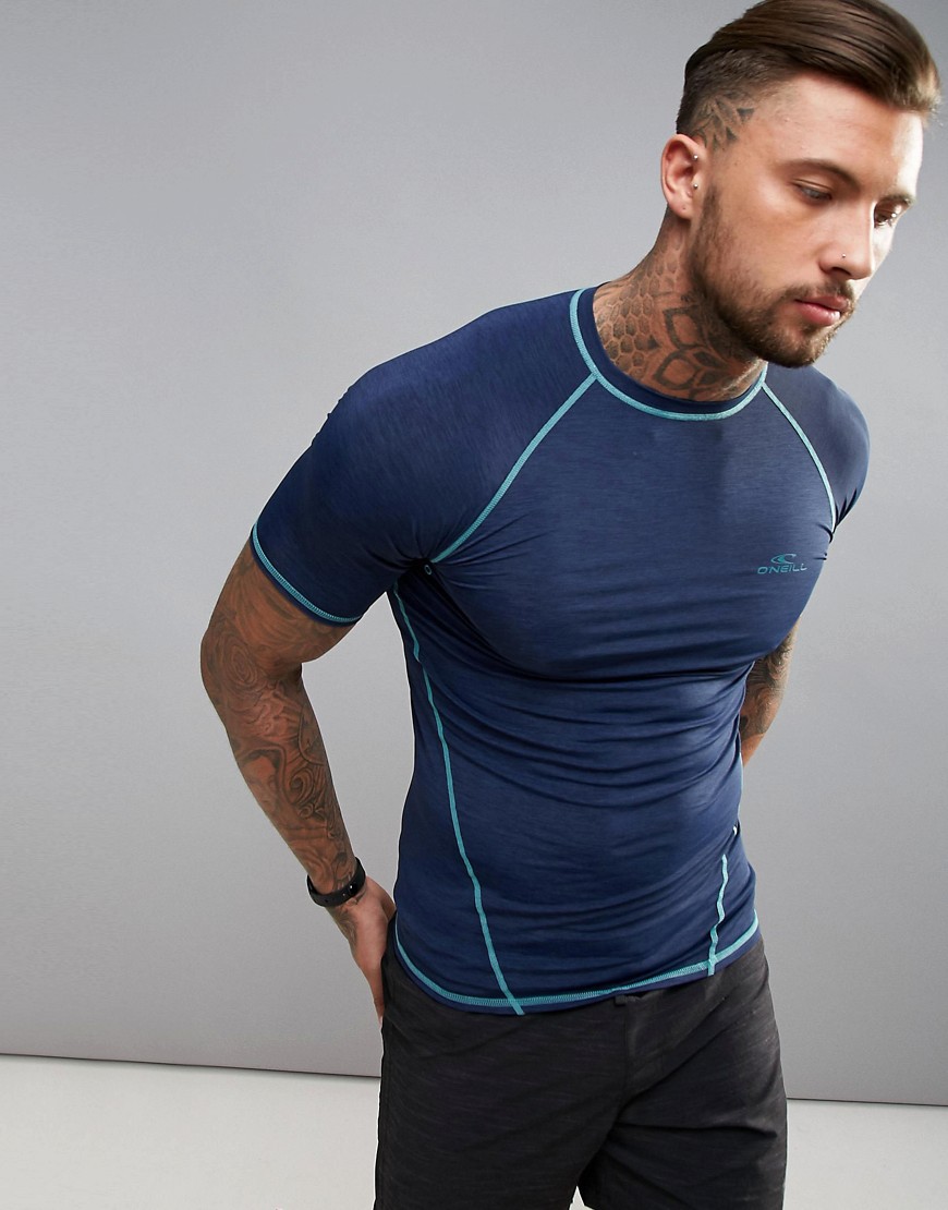 O'Neill Active Slim Fit Short Sleeve T-Shirt in Blue - Ink blue