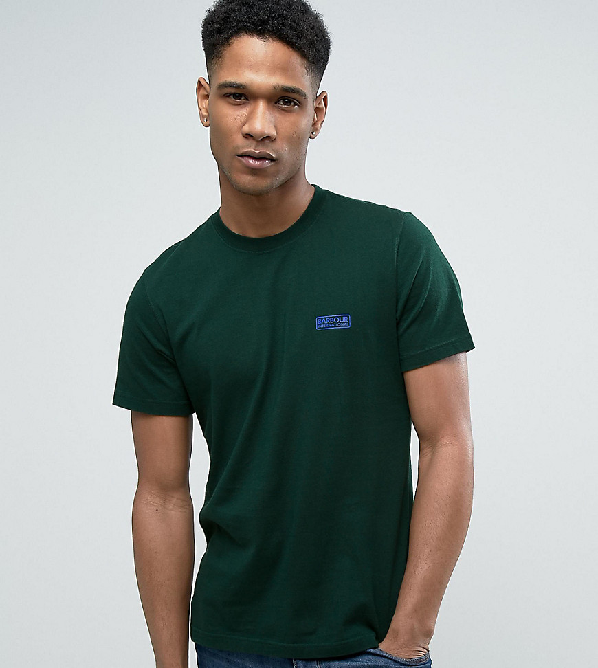 Barbour Slim Fit T-Shirt with International Logo In Green Exclusive at ASOS