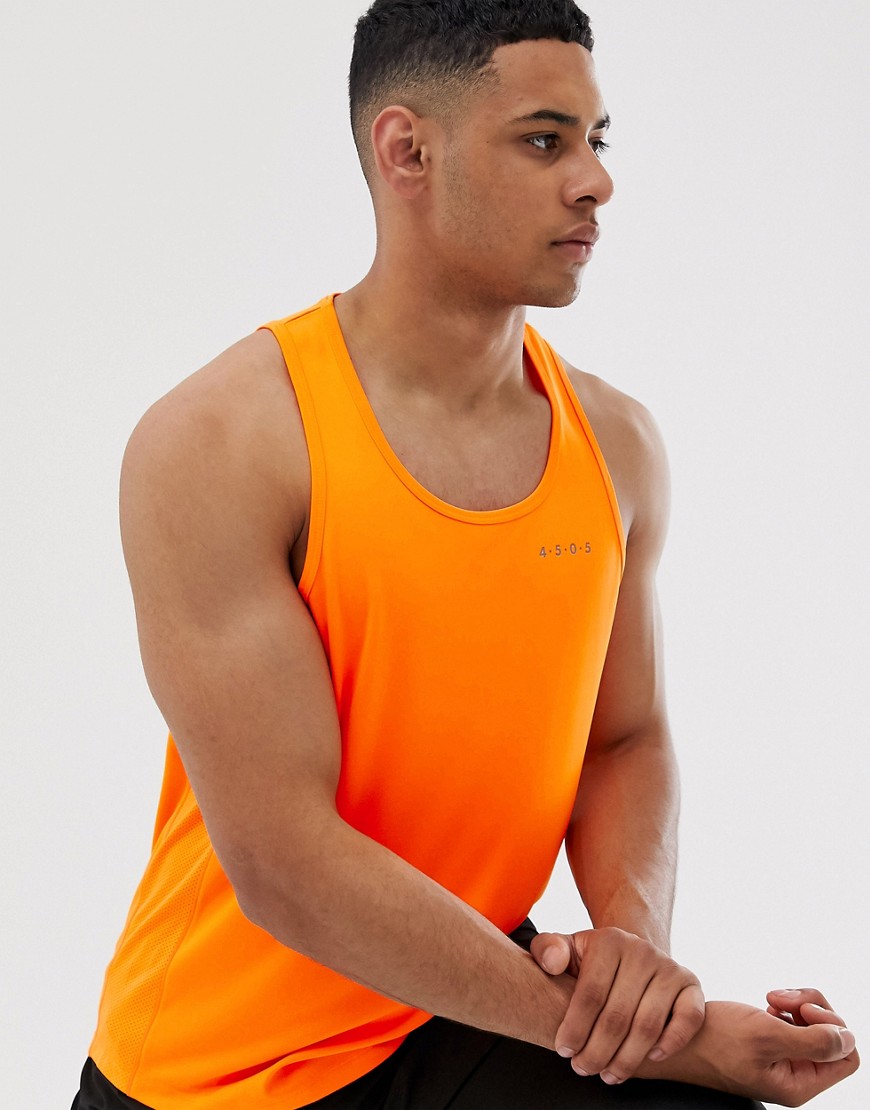 ASOS 4505 training vest with racer back in neon orange