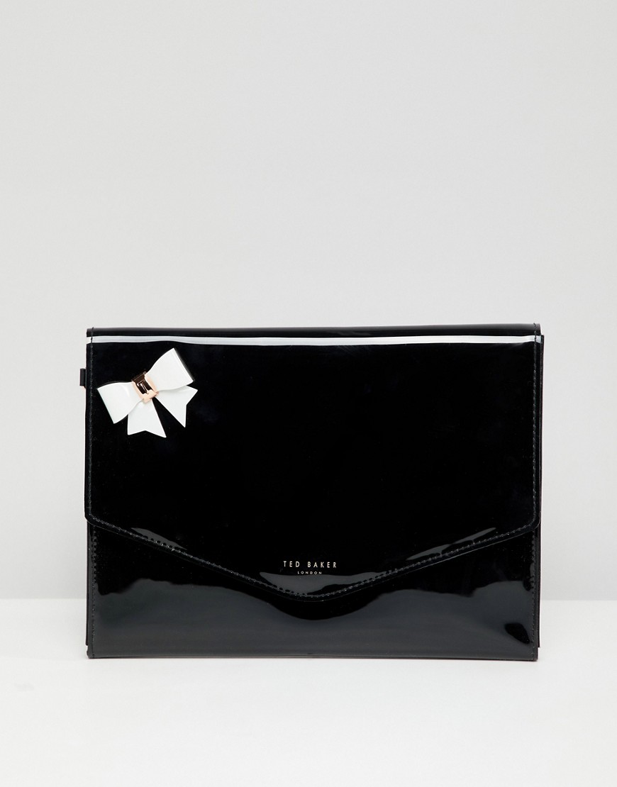 Ted Baker Bow Envelope Pouch - Black